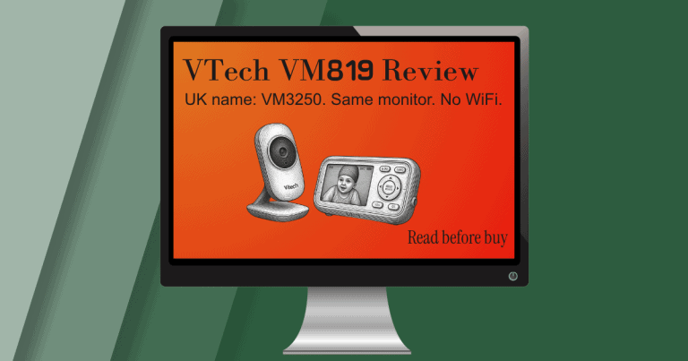 VTech VM819 review UK — sold as the VM3250, no-WiFi baby monitor and parent unit