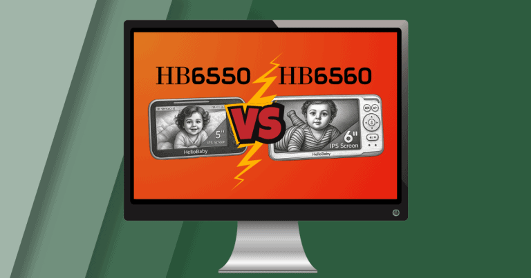 HelloBaby HB6550 vs HB6560 baby monitors compared side by side