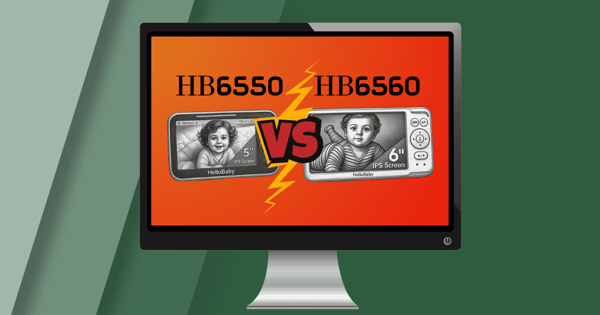 HelloBaby HB6550 vs HB6560 baby monitors compared side by side